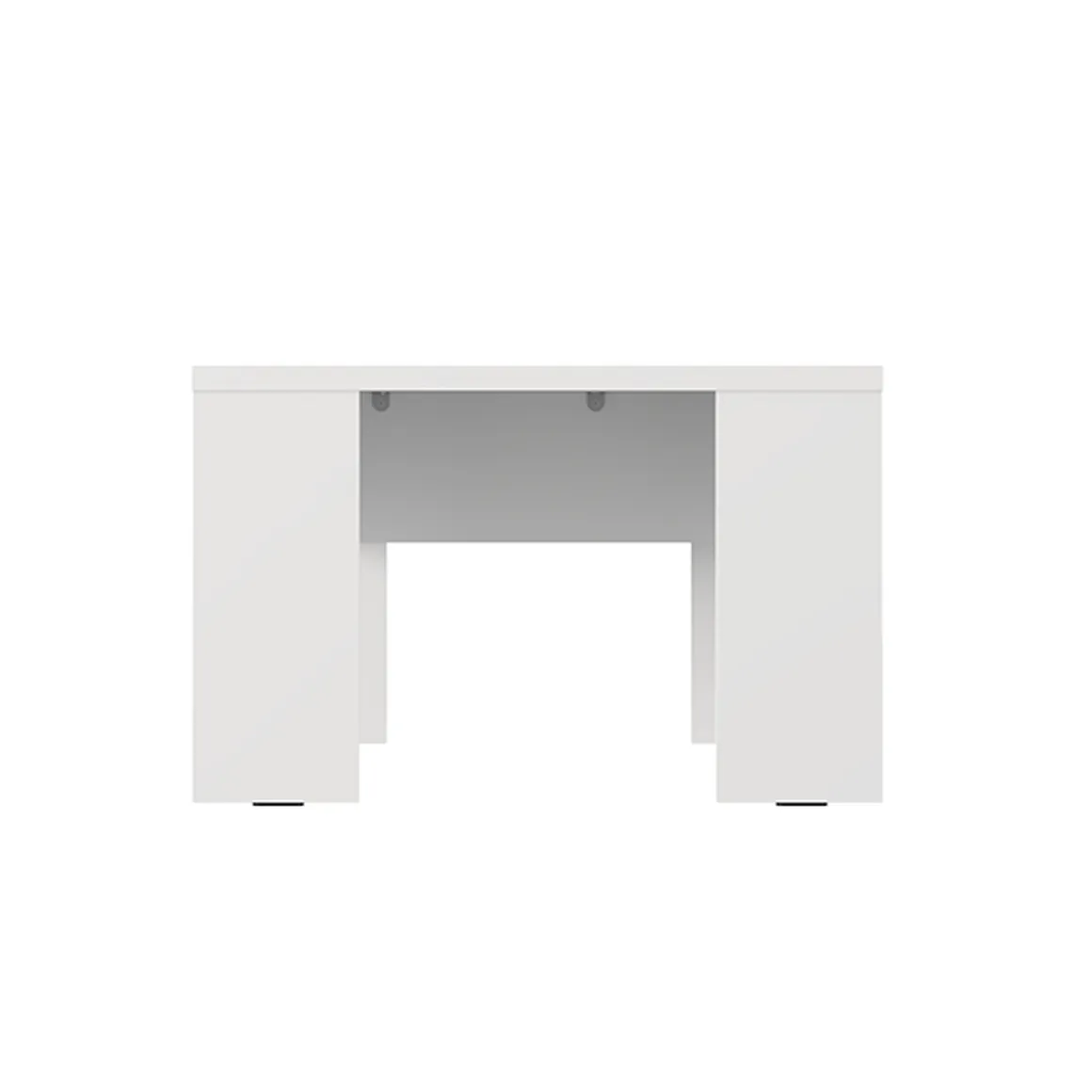 Tavolino da Salotto Bianco Opaco Forma Quadrato Colore Ripiano Bianco 67x67x43h cm, Sfumatura Colore Struttura Opaco - Magre