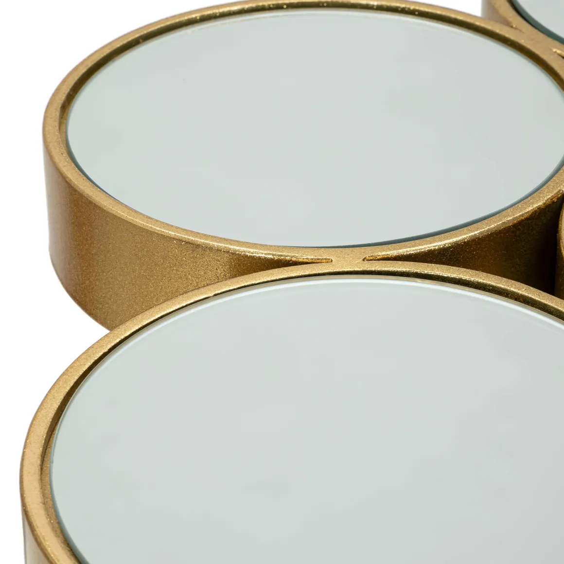 Tavolino da Salotto Bianco oro Forma Rettangolare Colore Ripiano Bianco 100x55x70h cm, Materiale Struttura in Vetro - Raisa