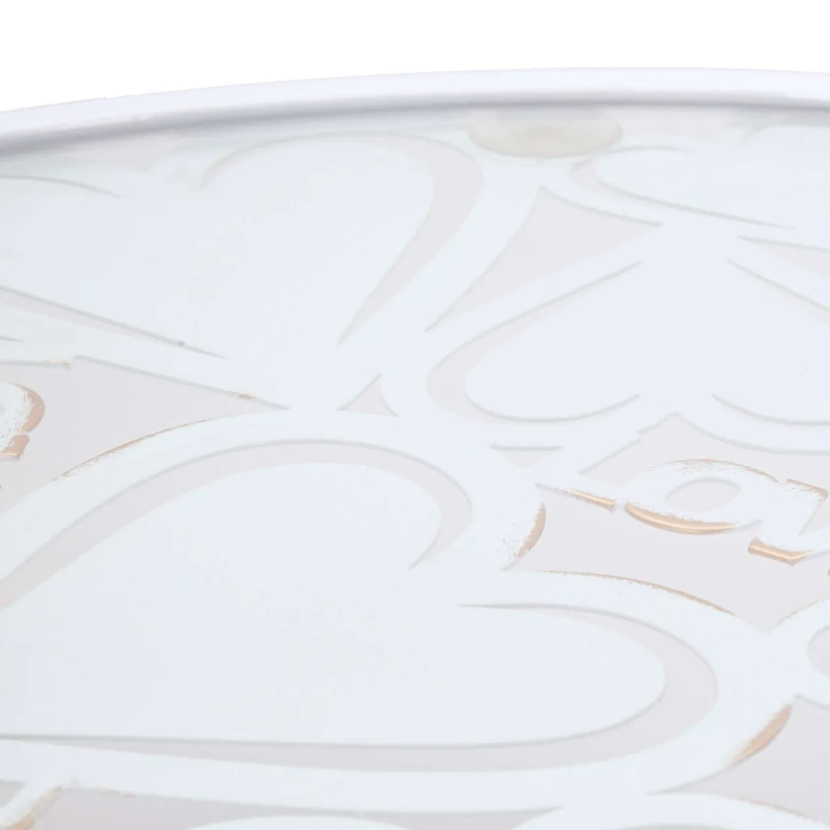 Tavolini Da Salotto > Dmora Tavolino da Salotto Bianco Trasparente set da 2 Forma Rotondo 43x43x60h cm, Colore Ripiano Trasparente - Chamba Trasparente, Bianco