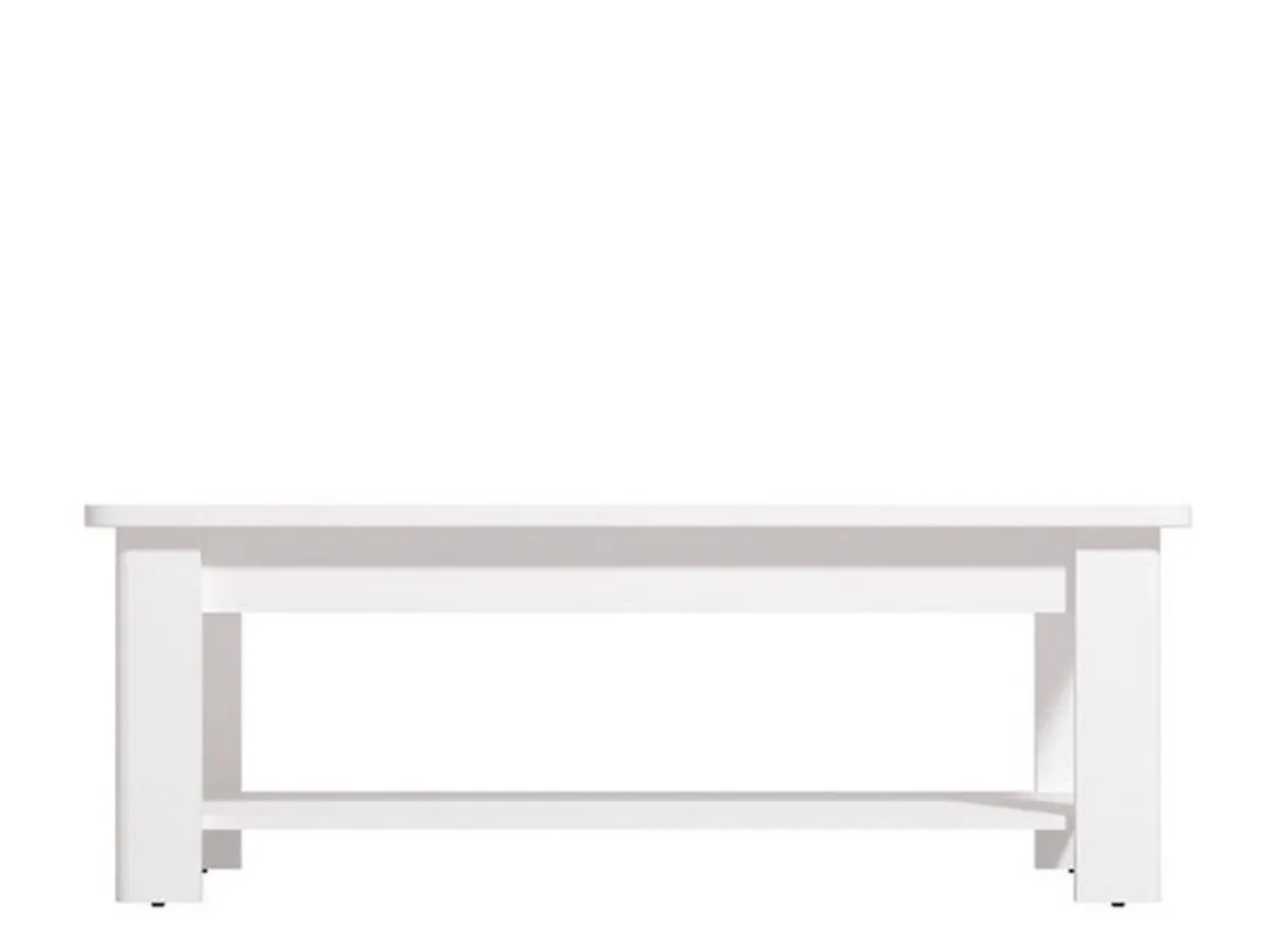 Tavolini Da Salotto > Dmora Tavolino da Salotto un Vano Forma Rettangolare 45x30x52h cm, Materiale Piano in Legno Nobilitato - Vocca Bianco