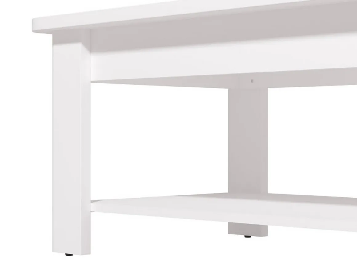 Tavolini Da Salotto > Dmora Tavolino da Salotto un Vano Forma Rettangolare 45x30x52h cm, Materiale Piano in Legno Nobilitato - Vocca Bianco