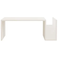 Tavolini Da Salotto > Dmora Tavolino da Salotto un Vano Forma Rettangolare 90.5x50.5x41.5h cm, Materiale Piano in Legno Nobilitato - Piraino Bianco