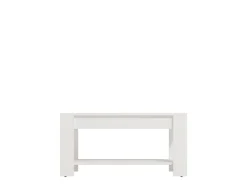 Tavolino da Salotto Bianco un Vano Forma Rettangolare 90x49.5x45.5h cm, Materiale Piano in Legno Nobilitato - Signa