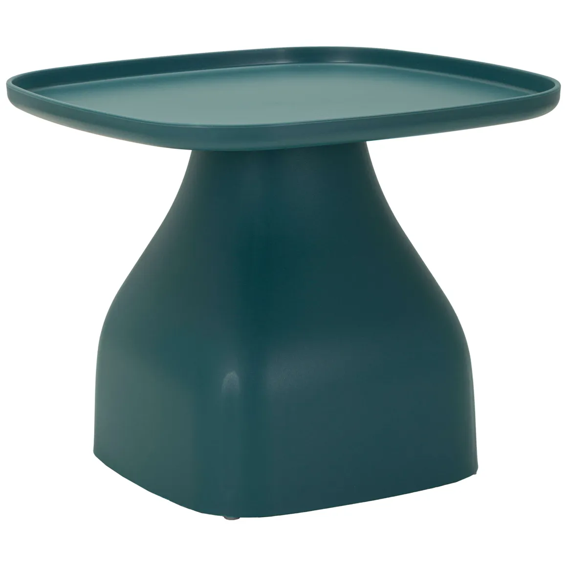 Tavolino da Salotto blu Adatto per Indoor/outdoor Angoli Arrotondati Forma Quadrato 48x48x38h cm, Colore Ripiano blu - Midelt
