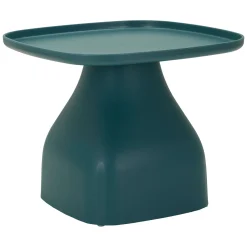 Tavolino da Salotto blu Adatto per Indoor/outdoor Angoli Arrotondati Forma Quadrato 48x48x38h cm, Colore Ripiano blu - Midelt