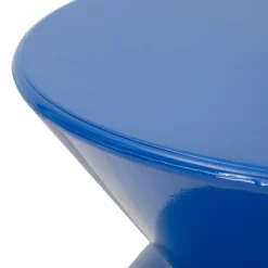 Tavolino da Salotto blu Design Moderno Forma Rotondo 40x50x38h cm, Colore Ripiano blu - Ilam