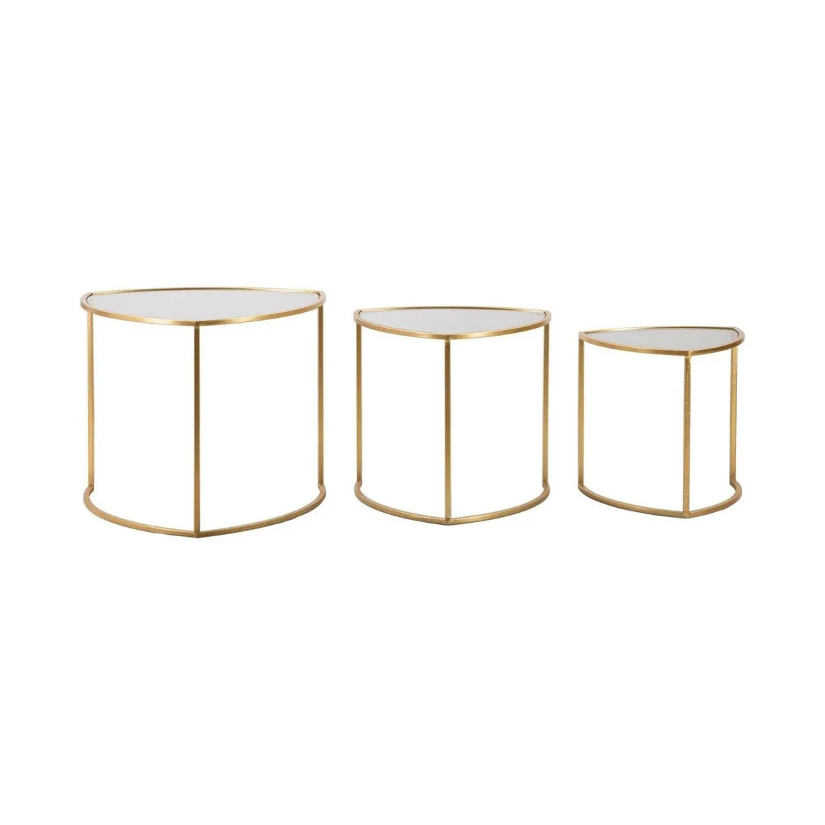 Tavolino da salotto circolare oro 60x60x50h cm - Adrian