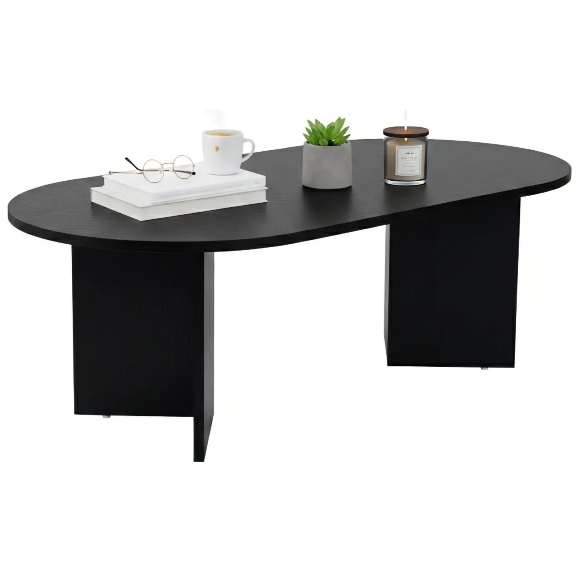 Tavolini Da Salotto > Dmora Tavolino da salotto Elain, 119x60 h40 cm, Noce Marrone Noce