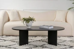 Tavolini Da Salotto > Dmora Tavolino da salotto Elain, 119x60 h40 cm, Noce Marrone Noce