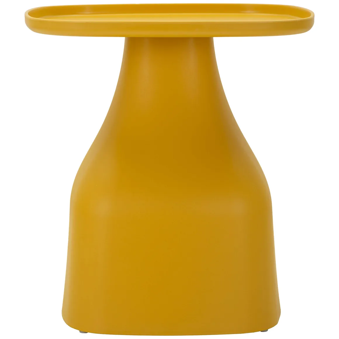 Tavolino da Salotto Giallo Adatto per Indoor/outdoor Angoli Arrotondati Forma Rettangolare 48x48x50h cm, Colore Ripiano Giallo - Midelt