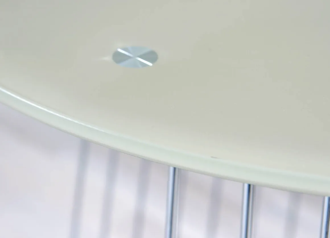Tavolino da Salotto Grigio Forma Circolare Materiale Piano in Metallo 50x50x50h cm, Colore Ripiano Grigio - Cavalese