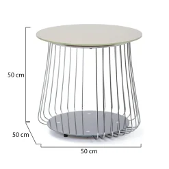 Tavolini Da Salotto > Dmora Tavolino da Salotto Forma Rettangolare Materiale Piano in Vetro 105x65x40h cm, Colore Ripiano Trasparente - Azriel Grigio