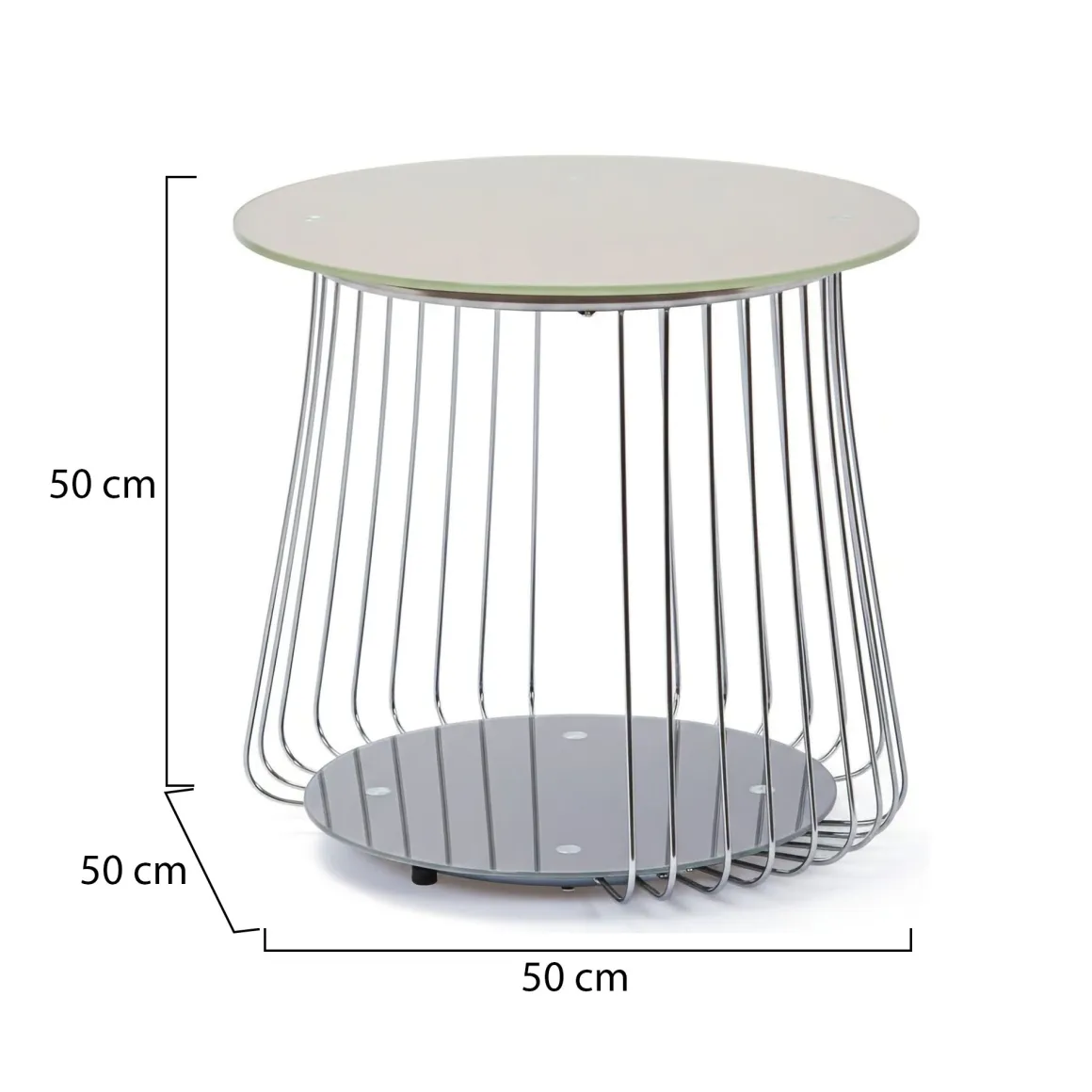 Tavolini Da Salotto > Dmora Tavolino da Salotto Forma Rettangolare Materiale Piano in Vetro 105x65x40h cm, Colore Ripiano Trasparente - Azriel Grigio