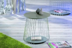Tavolini Da Salotto > Dmora Tavolino da Salotto Forma Rettangolare Materiale Piano in Vetro 105x65x40h cm, Colore Ripiano Trasparente - Azriel Grigio