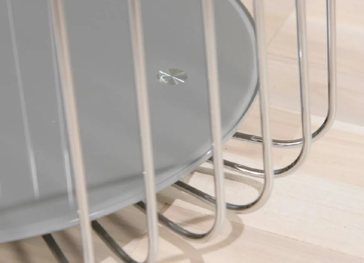 Tavolini Da Salotto > Dmora Tavolino da Salotto Forma Rettangolare Materiale Piano in Vetro 105x65x40h cm, Colore Ripiano Trasparente - Azriel Grigio