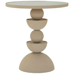 Tavolini Da Salotto > Dmora Tavolino da Salotto un Vano Forma Ovale 100x45x51h cm, Sfumatura Colore Ripiano Tortora - Verzate Grigio Tortora