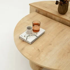 Tavolino da salotto irregolare rovere 90x90x35h cm - Azim