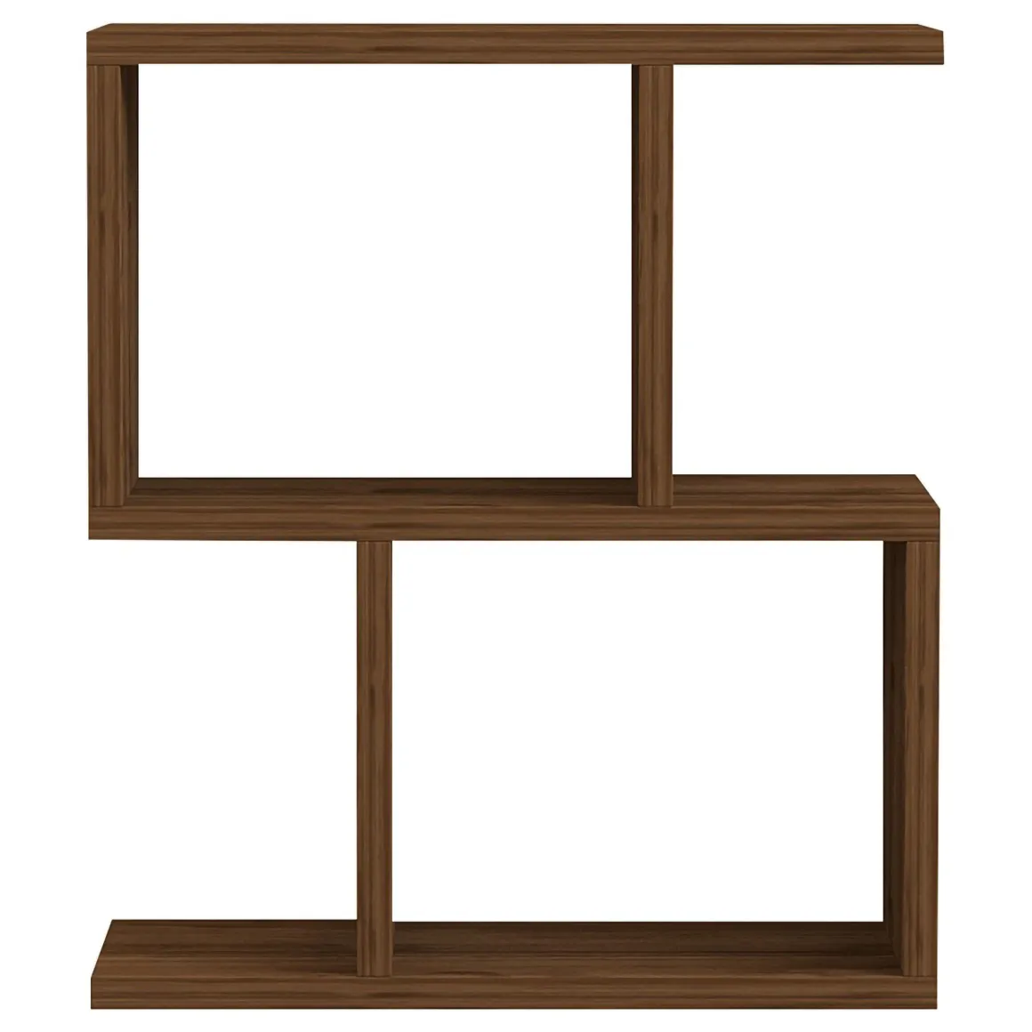 Tavolino da Salotto Marrone Noce 2 Vani Forma Rettangolare 45x17x51h cm, Sfumatura Colore Ripiano Noce - Flero