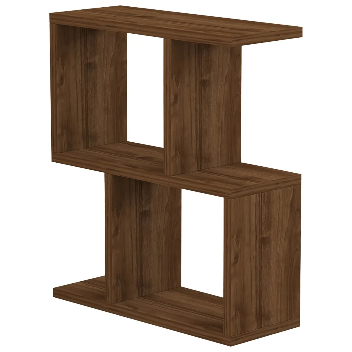 Tavolino da Salotto Marrone Noce 2 Vani Forma Rettangolare 45x17x51h cm, Sfumatura Colore Ripiano Noce - Flero