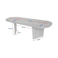 Tavolini Da Salotto > Dmora Tavolino da Salotto Forma Rettangolare Materiale Piano in Legno Nobilitato 119x60x40h cm, Colore Ripiano Marrone - Turate Marrone Noce