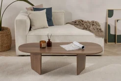 Tavolini Da Salotto > Dmora Tavolino da Salotto Forma Rettangolare Materiale Piano in Legno Nobilitato 119x60x40h cm, Colore Ripiano Marrone - Turate Marrone Noce