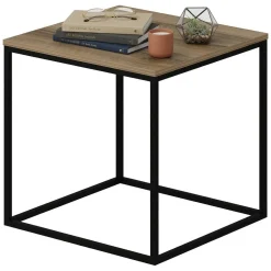 Tavolini Da Salotto > Dmora Tavolino da Salotto Marrone Noce Nero Forma Rettangolare Materiale Piano in Legno Nobilitato 120x60x42h cm, Sfumatura Colore Struttura Noce - Arcella Nero, Marrone Noce