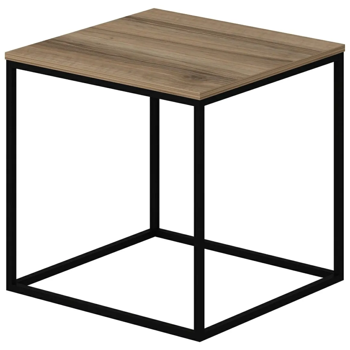 Tavolini Da Salotto > Dmora Tavolino da Salotto Marrone Noce Nero Forma Rettangolare Materiale Piano in Legno Nobilitato 120x60x42h cm, Sfumatura Colore Struttura Noce - Arcella Nero, Marrone Noce