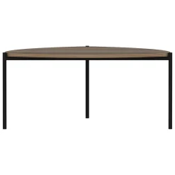Tavolini Da Salotto > Dmora Tavolino da Salotto Marrone Noce Nero con Piedini 3 Vani 90x60x40h cm, Forma Rettangolare - Dogliani Nero, Marrone Noce