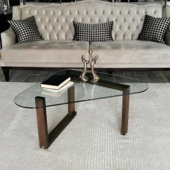 Tavolini Da Salotto|Salotto > Dmora Tavolino da Salotto Portariviste Forma Quadrata 90x90x40h cm, Sfumatura Colore Struttura Noce - Aldino Marrone Noce