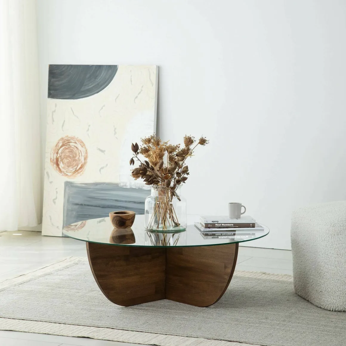 Tavolini Da Salotto|Salotto > Dmora Tavolino da Salotto Portariviste un Vano 105x60x40h cm, Forma Rettangolare - Tomiri Marrone Noce