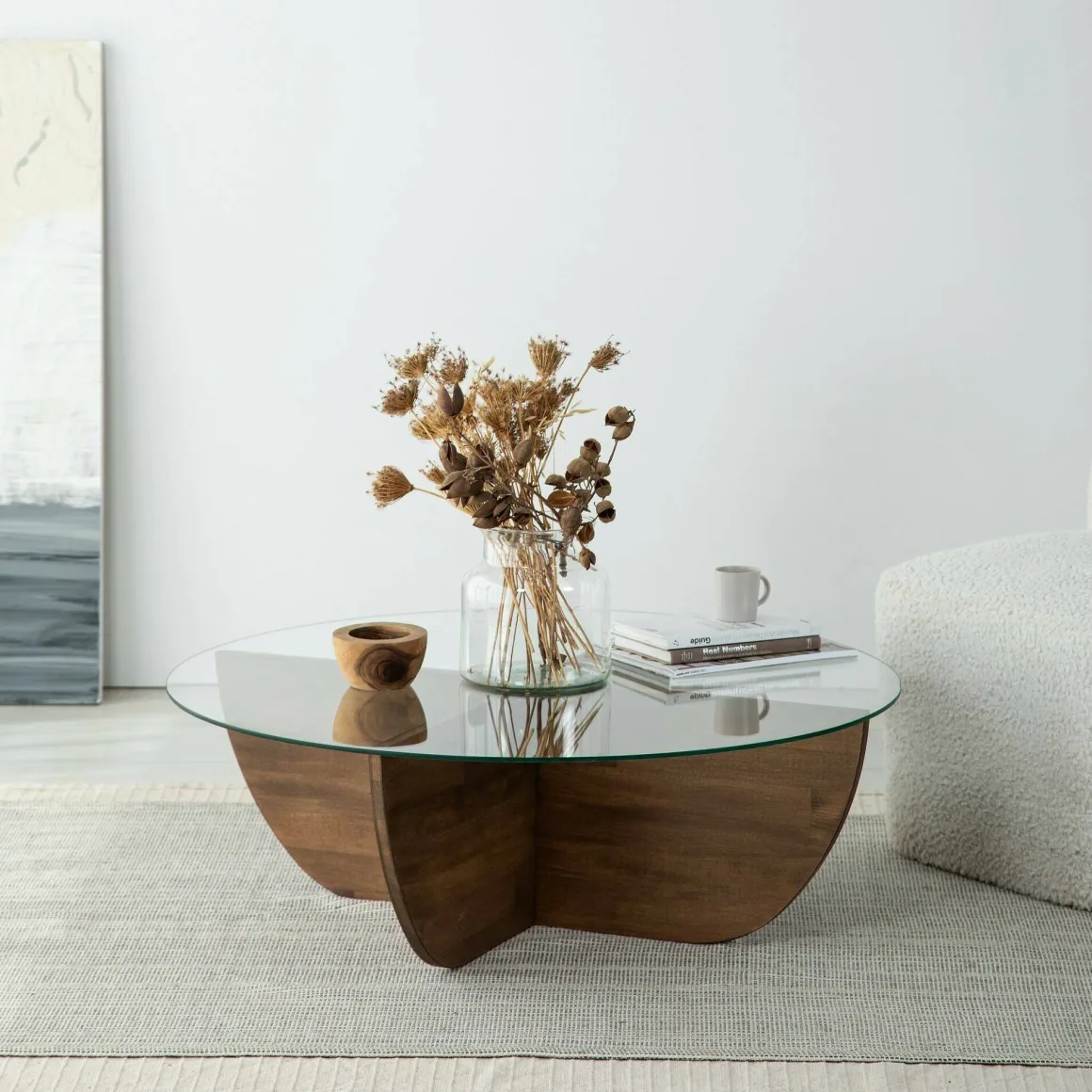 Tavolini Da Salotto|Salotto > Dmora Tavolino da Salotto Portariviste un Vano 105x60x40h cm, Forma Rettangolare - Tomiri Marrone Noce