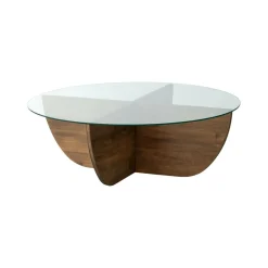 Tavolini Da Salotto|Salotto > Dmora Tavolino da Salotto Portariviste un Vano 105x60x40h cm, Forma Rettangolare - Tomiri Marrone Noce