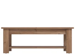 Tavolini Da Salotto > Dmora Tavolino da Salotto un Vano Forma Rettangolare 130x67x41h cm, Sfumatura Colore Ripiano Noce - Carlazzo Marrone Noce