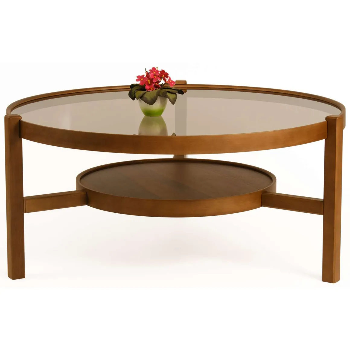 Tavolini Da Salotto|Salotto > Dmora Tavolino da Salotto un Vano Portariviste 75x75x40h cm, Forma Rettangolare - Barcis Marrone Noce