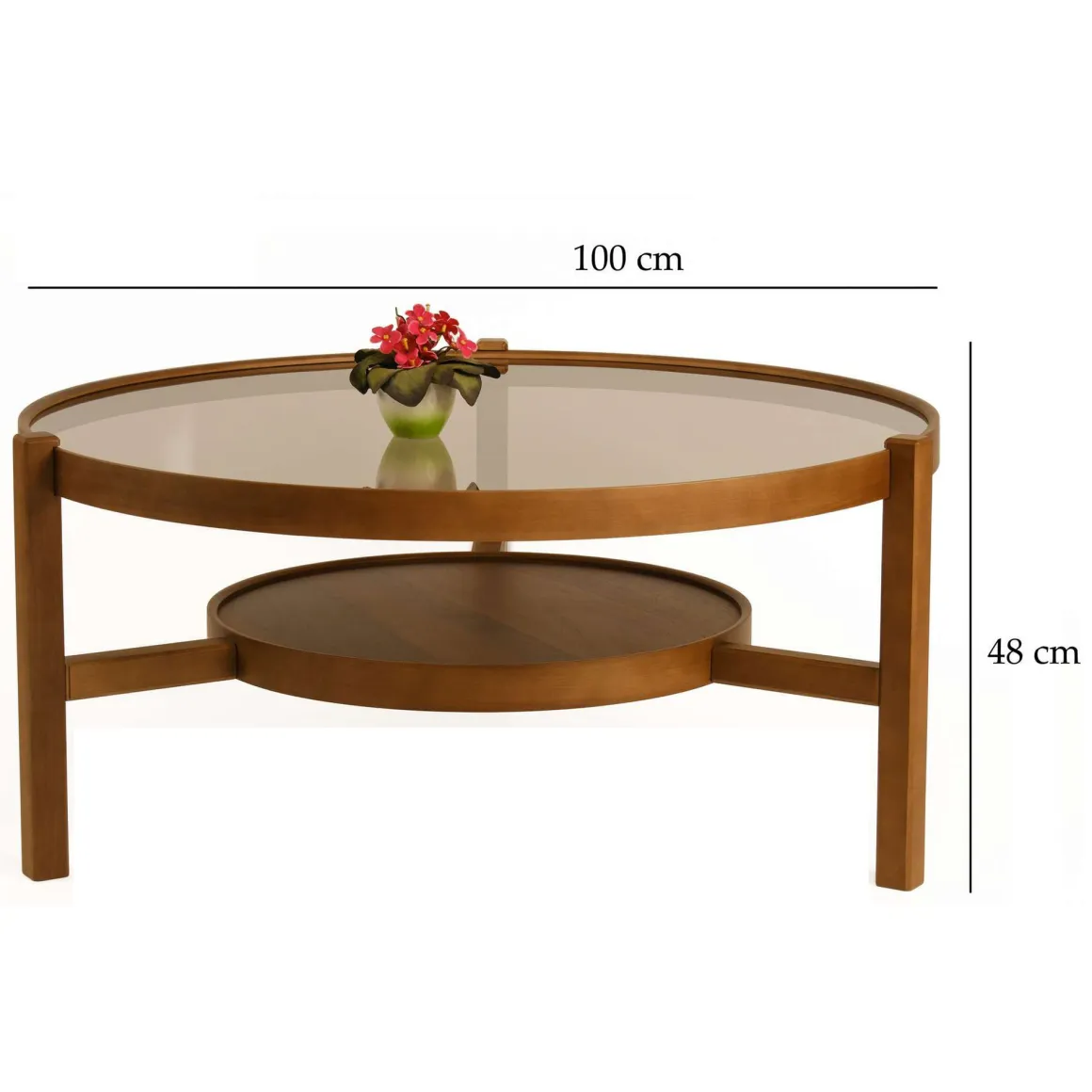 Tavolini Da Salotto|Salotto > Dmora Tavolino da Salotto un Vano Portariviste 75x75x40h cm, Forma Rettangolare - Barcis Marrone Noce