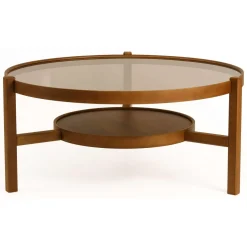 Tavolini Da Salotto|Salotto > Dmora Tavolino da Salotto un Vano Portariviste 75x75x40h cm, Forma Rettangolare - Barcis Marrone Noce