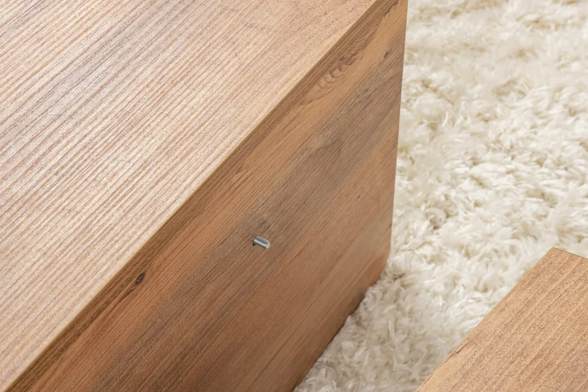 Tavolini Da Salotto > Dmora Tavolino da Salotto Peso Massimo Supportato 15 kg Forma Rettangolare 90x60x35h cm, Sfumatura Colore Ripiano Pino - Mansue Marrone Pino
