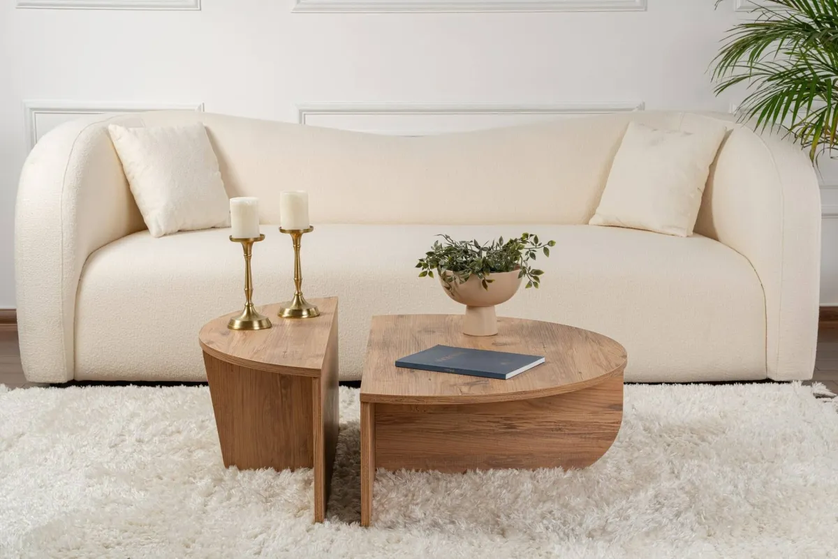 Tavolini Da Salotto > Dmora Tavolino da Salotto Peso Massimo Supportato 15 kg Forma Rettangolare 90x60x35h cm, Sfumatura Colore Ripiano Pino - Mansue Marrone Pino