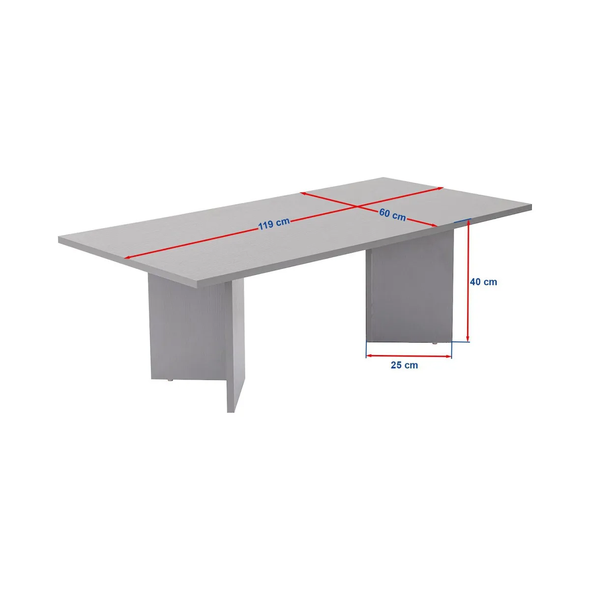 Tavolini Da Salotto > Dmora Tavolino da Salotto Forma Rettangolare Materiale Piano in Legno Nobilitato 119x60x40h cm, Colore Ripiano Marrone - Turate Marrone Quercia