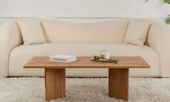 Tavolini Da Salotto > Dmora Tavolino da Salotto Forma Rettangolare Materiale Piano in Legno Nobilitato 119x60x40h cm, Colore Ripiano Marrone - Turate Marrone Quercia