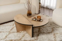 Tavolini Da Salotto > Dmora Tavolino da Salotto Marrone Quercia Nero Portariviste Forma Rettangolare 90x60x35h cm, Colore Ripiano Marrone - Mansue Nero, Marrone Quercia