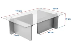 Tavolino da Salotto Marrone Quercia Portariviste Forma Rettangolare 105x65x30h cm, Sfumatura Colore Struttura Quercia - Kallias