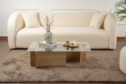Tavolino da Salotto Marrone Quercia Portariviste Forma Rettangolare 105x65x30h cm, Sfumatura Colore Struttura Quercia - Kallias