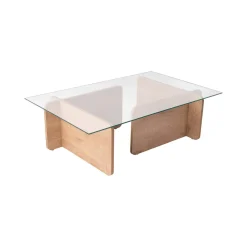 Tavolino da Salotto Marrone Quercia Portariviste Forma Rettangolare 105x65x30h cm, Sfumatura Colore Struttura Quercia - Kallias