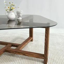Tavolini Da Salotto|Salotto > Dmora Tavolino da Salotto Portariviste Forma Rettangolare 85x55x40h cm, Sfumatura Colore Struttura Quercia - Aldino Marrone Quercia
