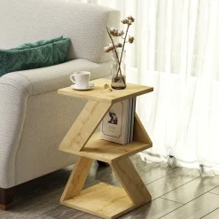 Tavolini Da Salotto > Dmora Tavolino da Salotto 2 Vani Forma Rettangolare 30x31x45h cm, Sfumatura Colore Ripiano Rovere - Acqui Marrone Rovere