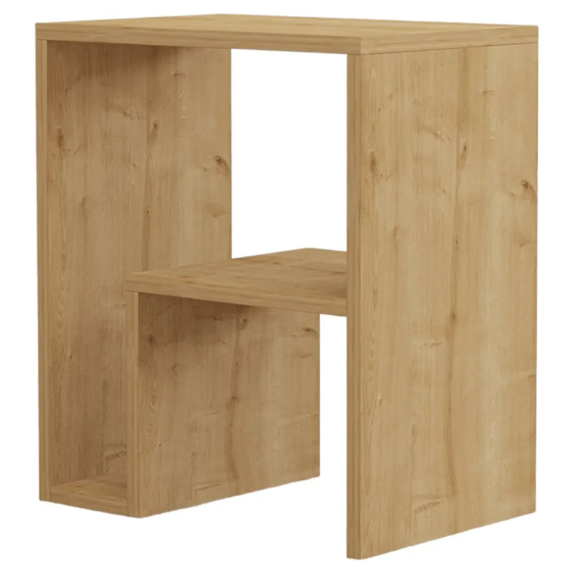 Tavolino da Salotto Marrone Rovere 2 Vani Forma Rettangolare 45x30x52h cm, Sfumatura Colore Ripiano Rovere - Vocca