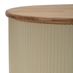 Tavolino da Salotto Marrone Rovere Beige set da 2 Colore Ripiano Marrone 37x58x92h cm, Materiale Struttura in Metallo - Kashan