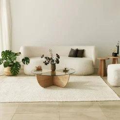 Tavolini Da Salotto > Dmora Tavolino da Salotto Forma Ovale Materiale Piano in Legno Nobilitato 120x65x40h cm, Colore Ripiano Marrone - Parona Marrone Rovere