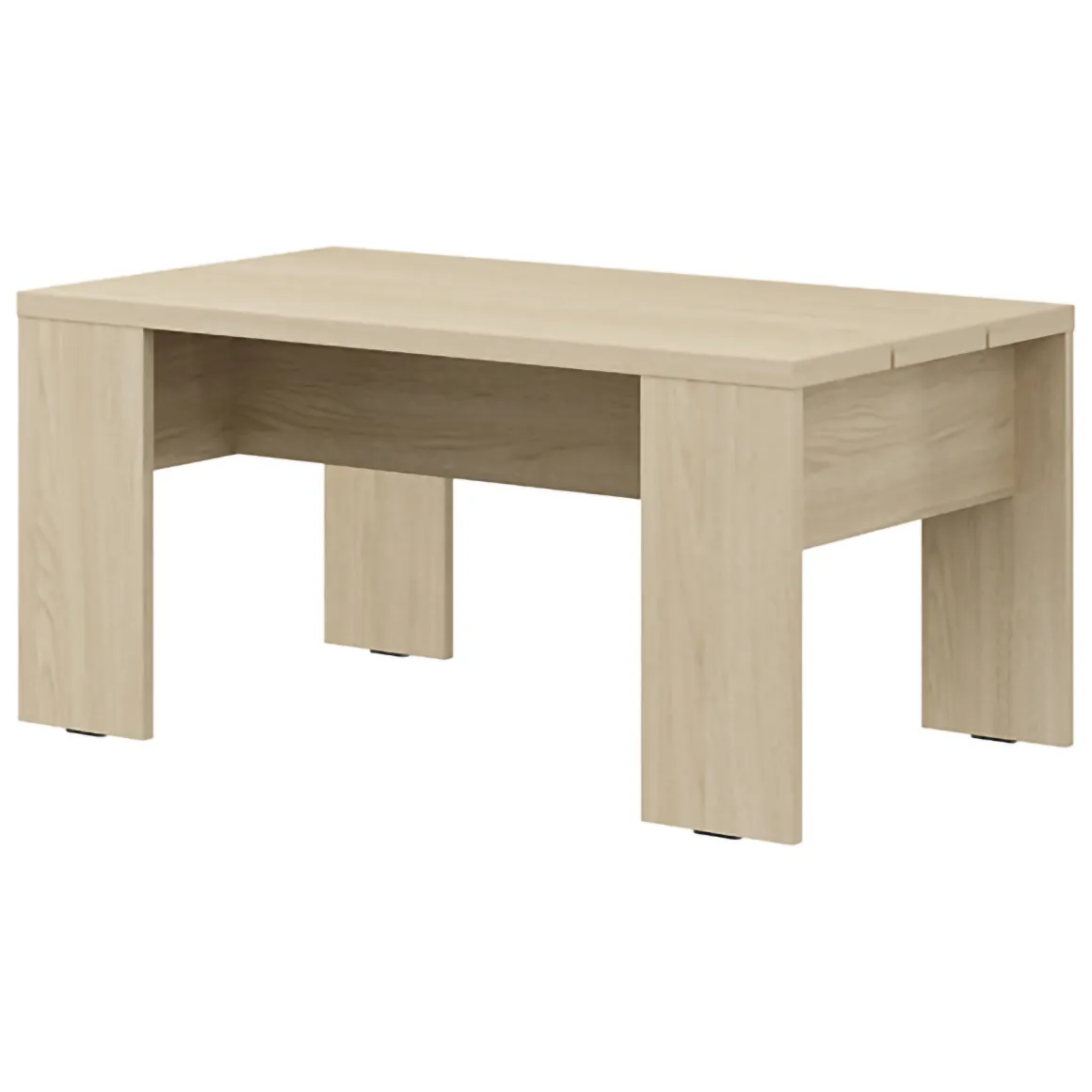 Tavolini Da Salotto > Dmora Tavolino da Salotto Forma Rettangolare Materiale Piano in Legno Nobilitato 119x60x40h cm, Colore Ripiano Marrone - Turate Marrone Rovere